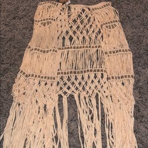 Beaded fringe vest NWT